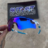 Azul Escuro (Haste Branca e Azul)