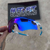 Azul Escuro (Haste Branca e Azul)