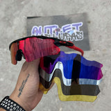 COMBO Radar EV Preta com Vermelho, Ruby + KIT 4 Lentes (2X1)